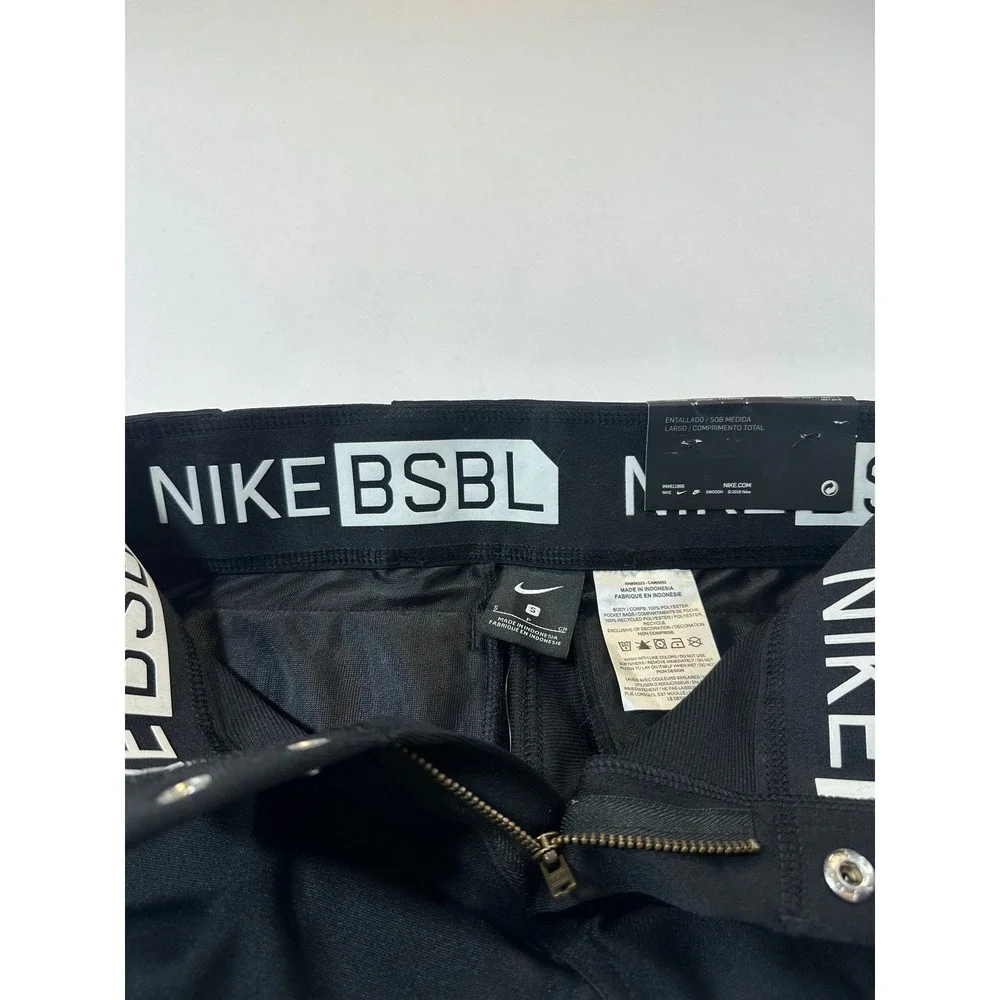 Nike Vapor Pro Boys Baseball Pants Black Full Length 747237-010 Youth Small NWT